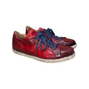 Maledetti Toscani Dal 1848 Red Leather Sneakers    Size: EU 41 US 8 Men's